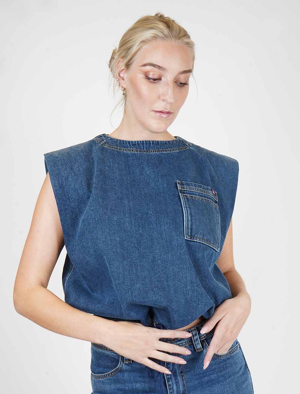 Powerline Italian Denim Top