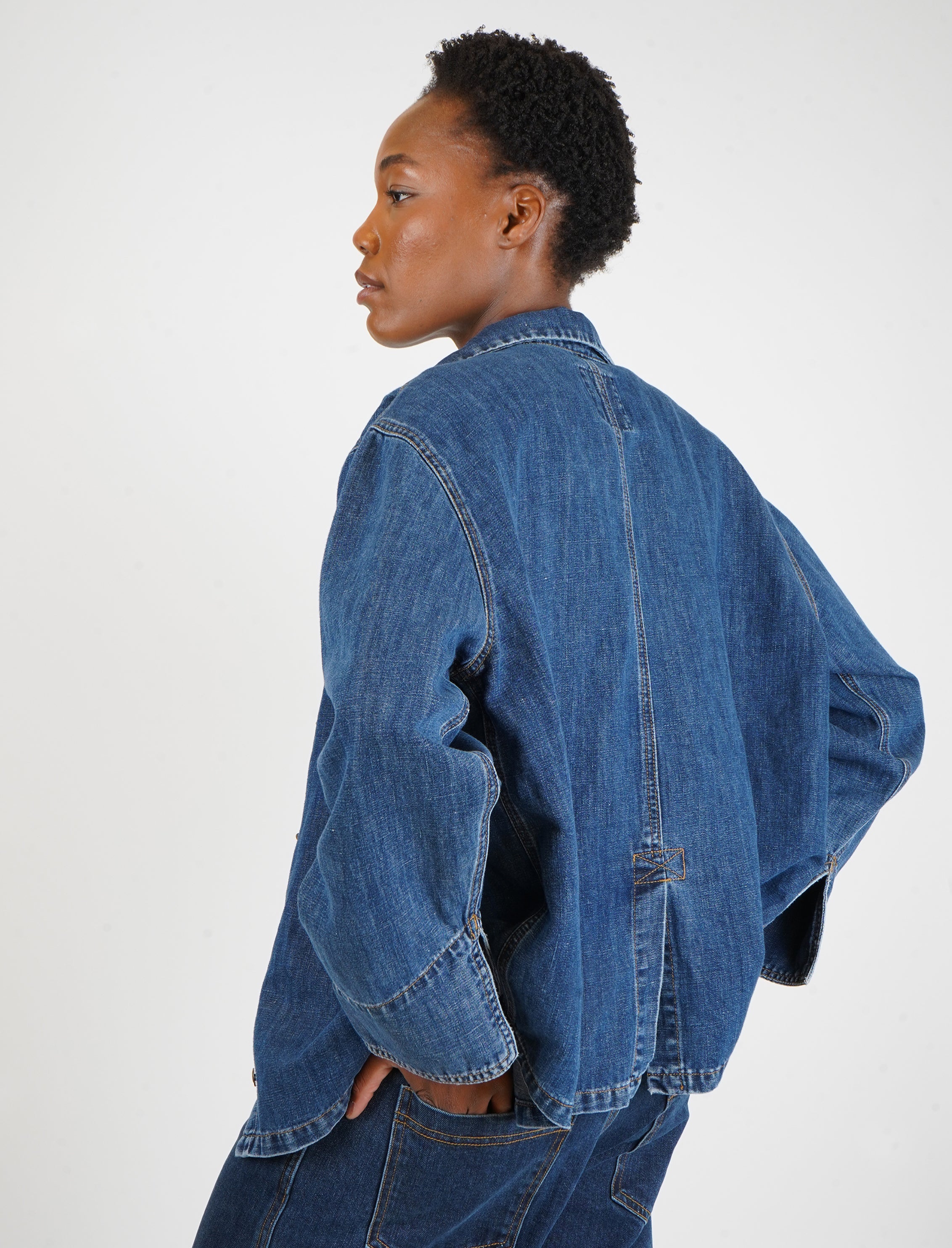 Button-Up Women's Denim Jacket