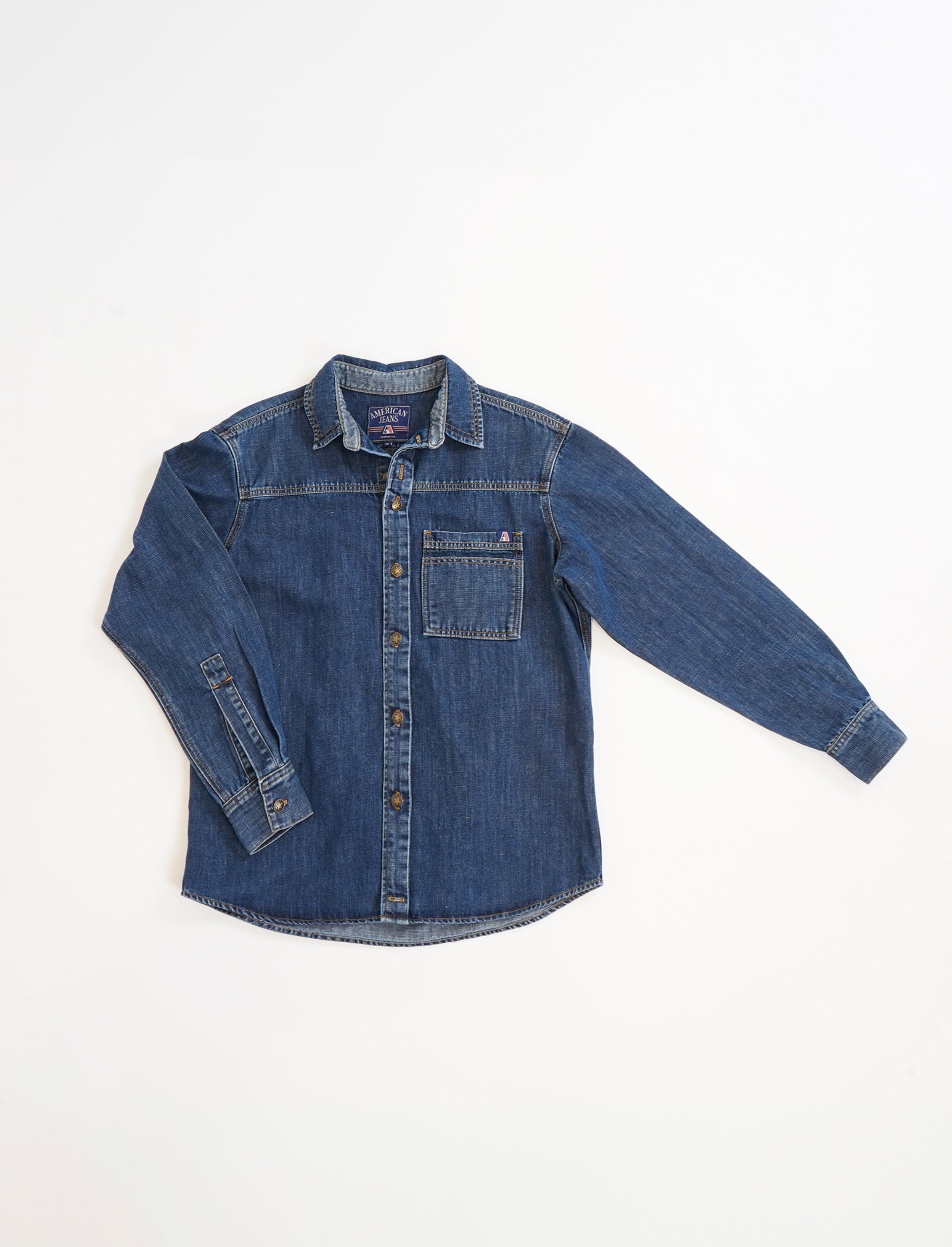 Soft Linen Blend Denim Button Down