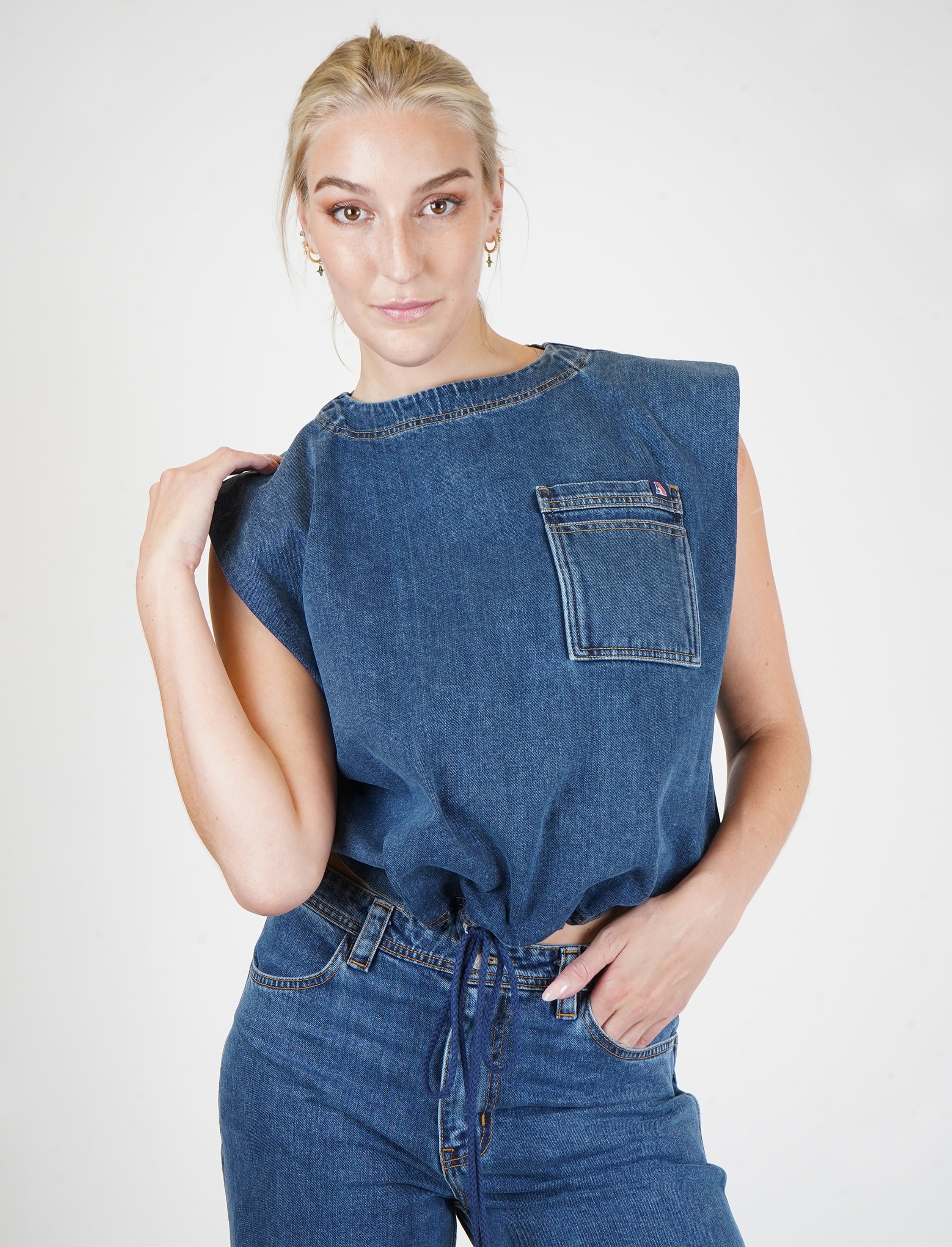 Powerline Italian Denim Top