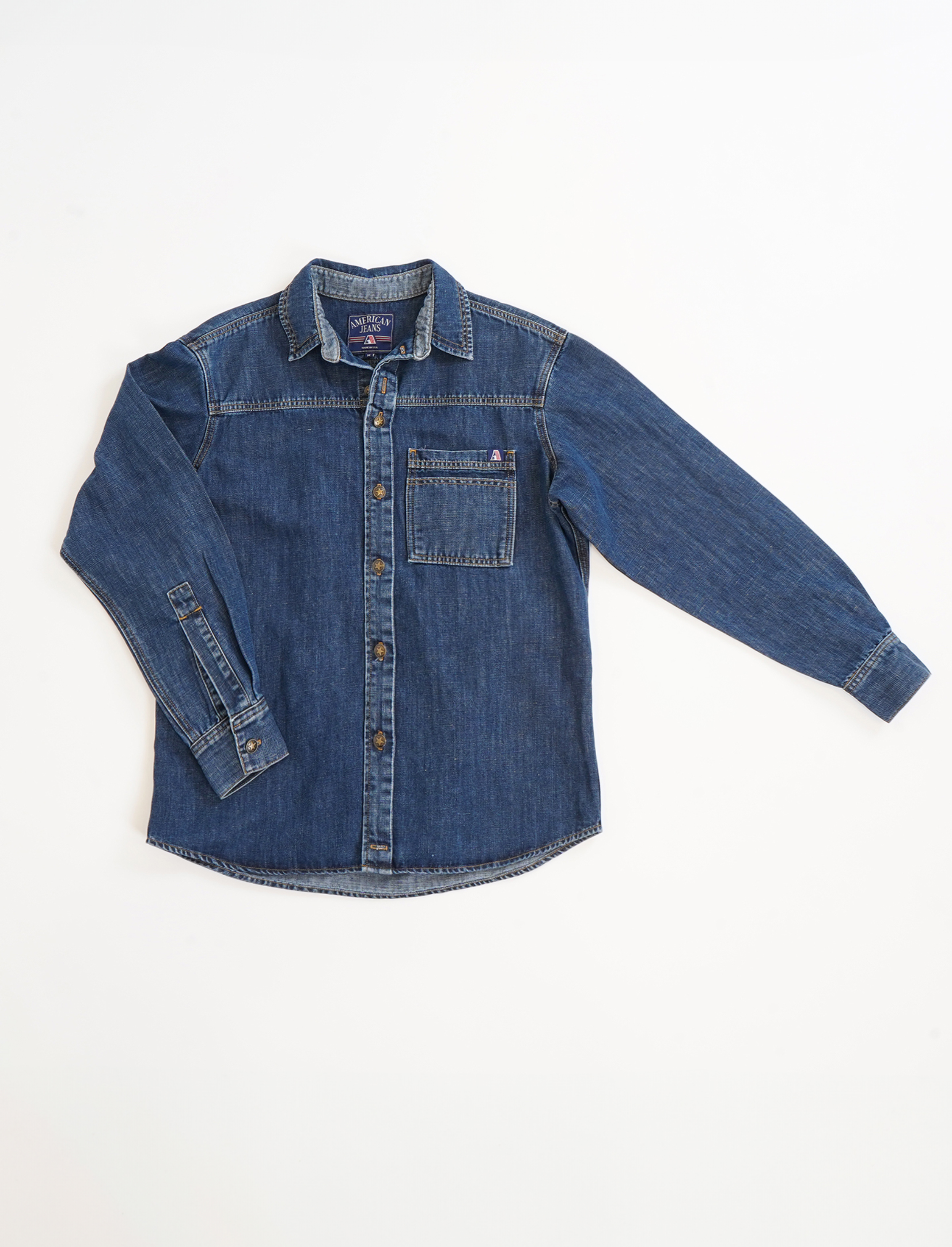Linen Blend Women Denim Button Down