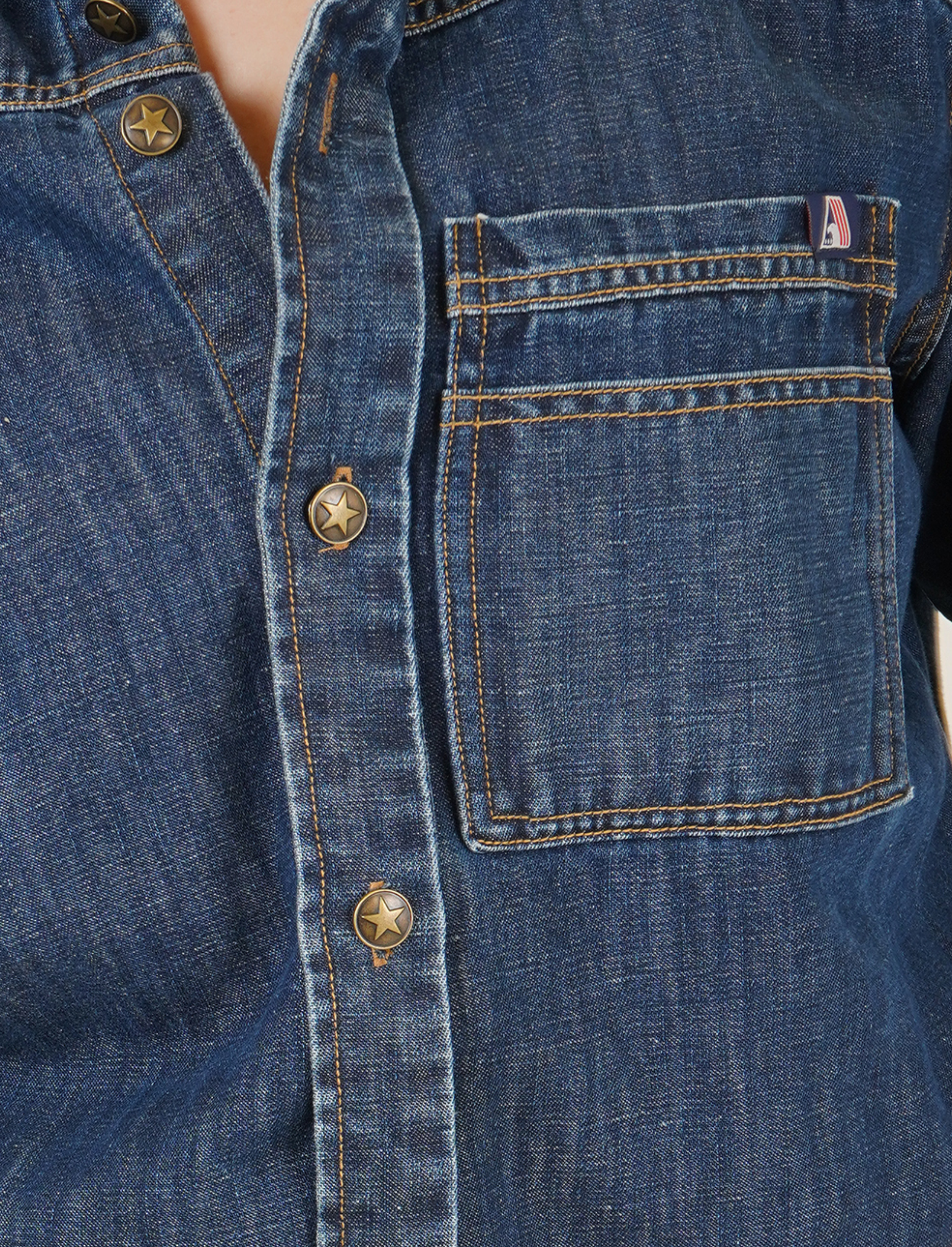 Linen Blend Women Denim Button Down