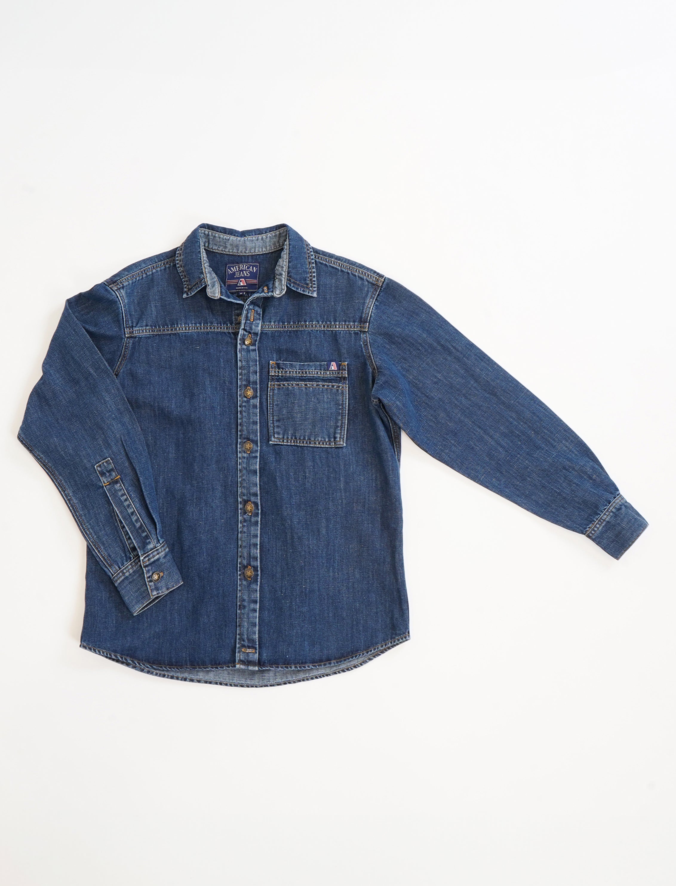 Linen Blend Denim Shirt