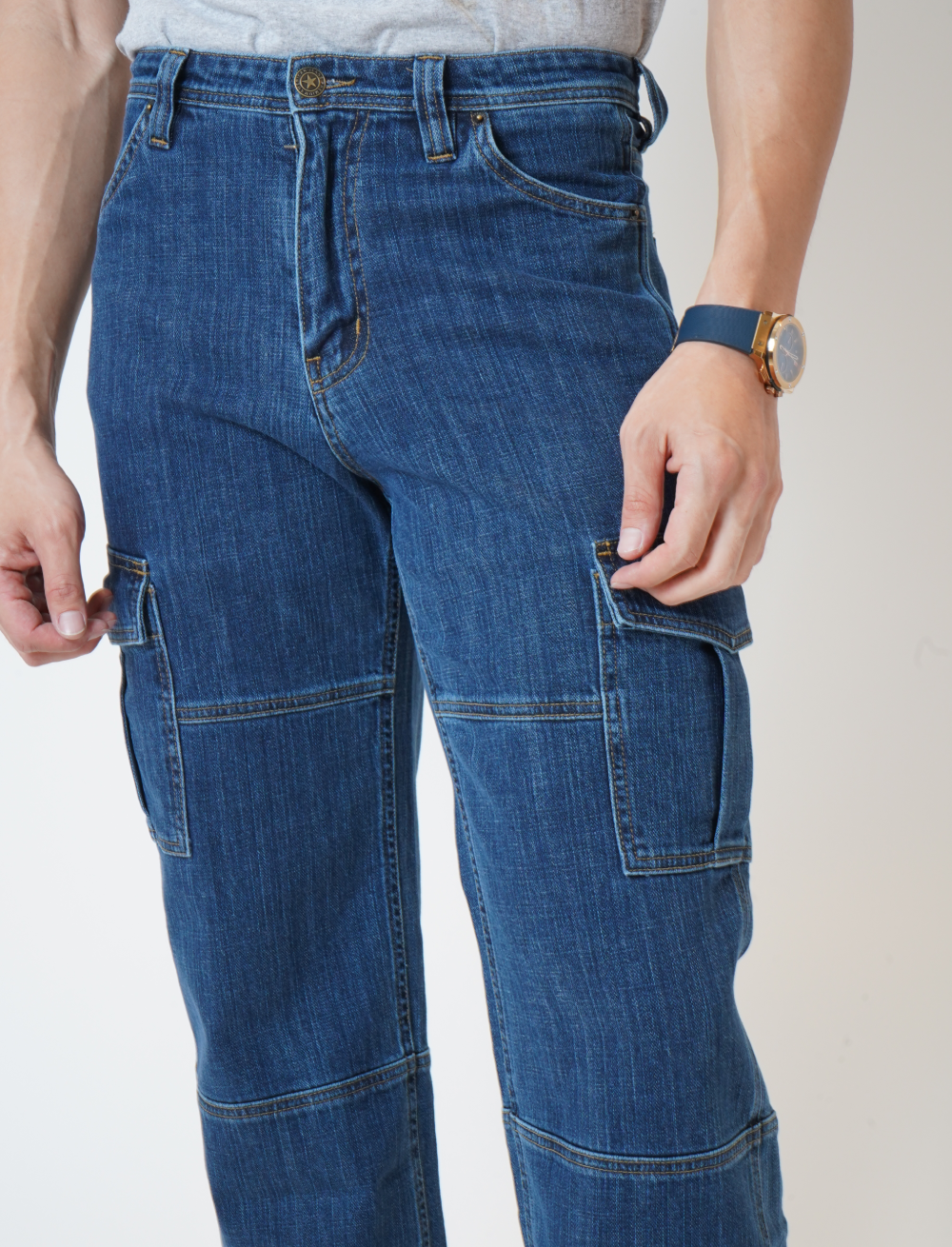 Dakota Indigo men’s Cargo Denim Jeans