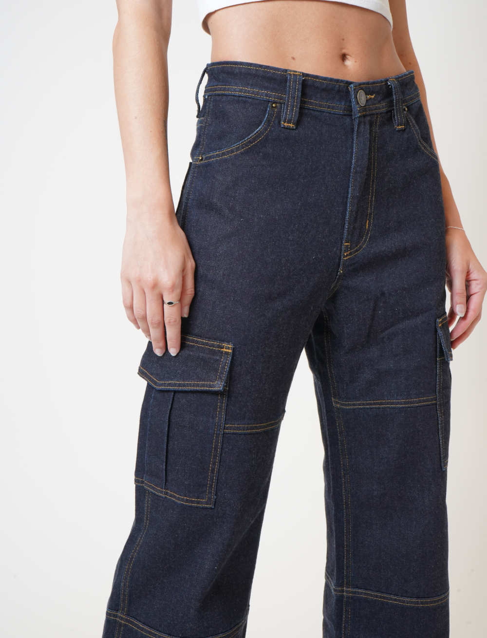 Hudson Midnight women’s Cargo denim jeans