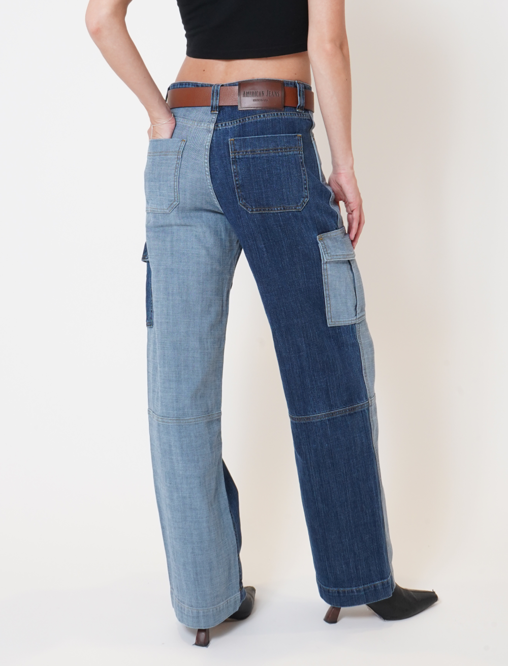 Two Tone women’s Cargo denim jeans