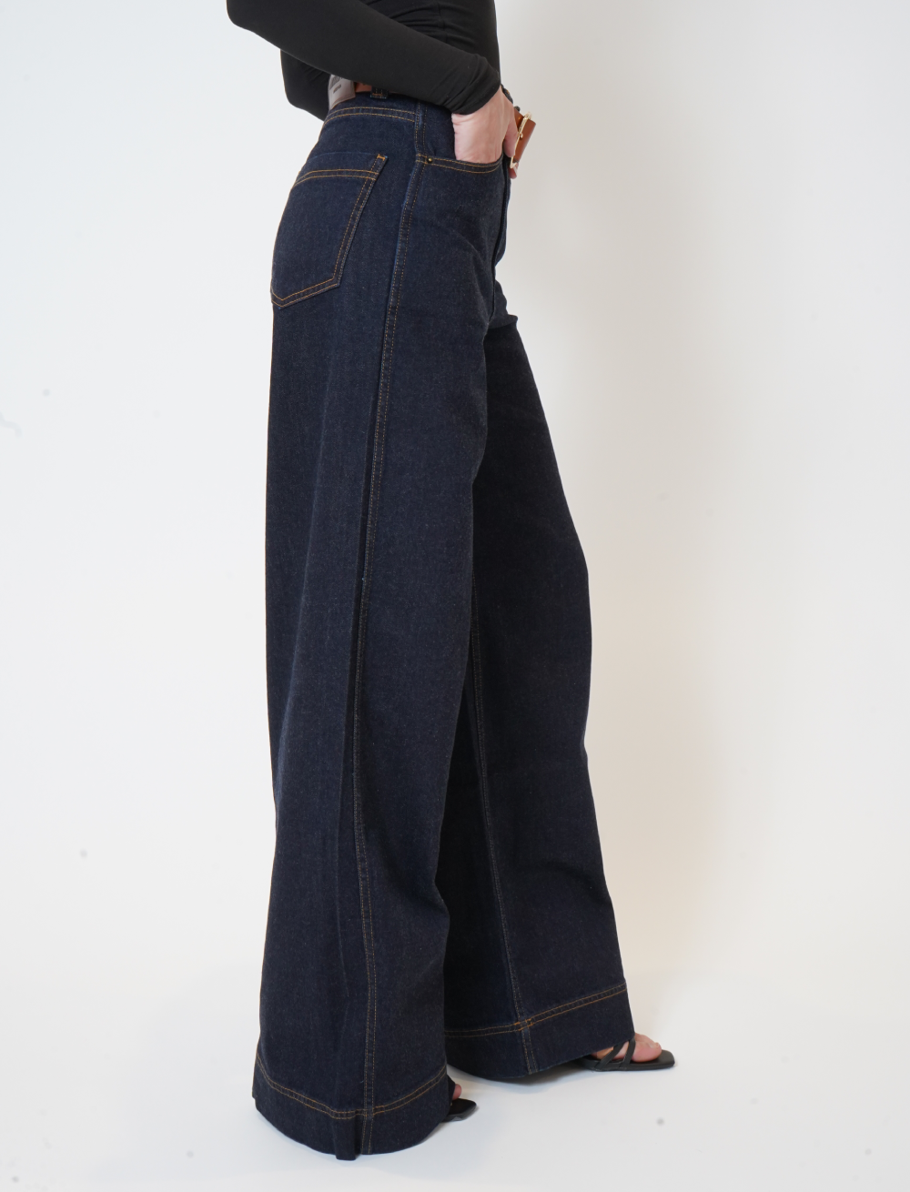 Hudson Midnight Flared High Waisted Denim