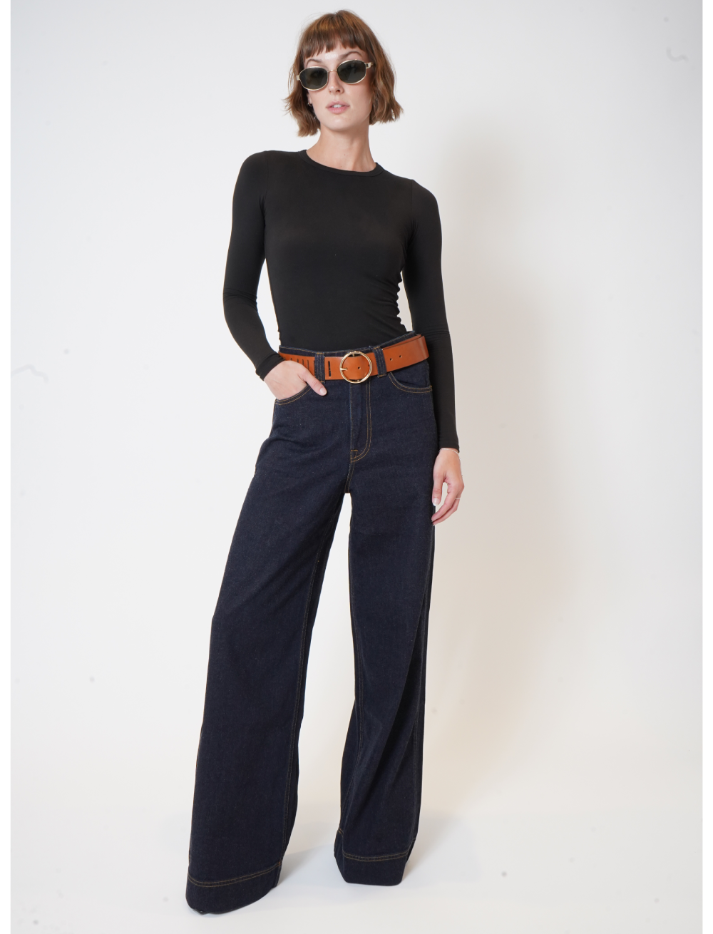 Hudson Midnight Flared High Waisted Denim