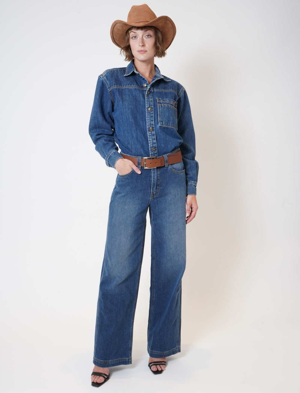 Blue Ridge Wide Leg Denim Jeans