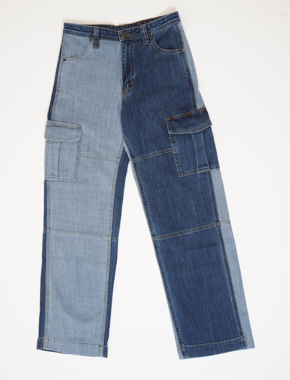 Two Tone Men’s Cargo Denim Jeans
