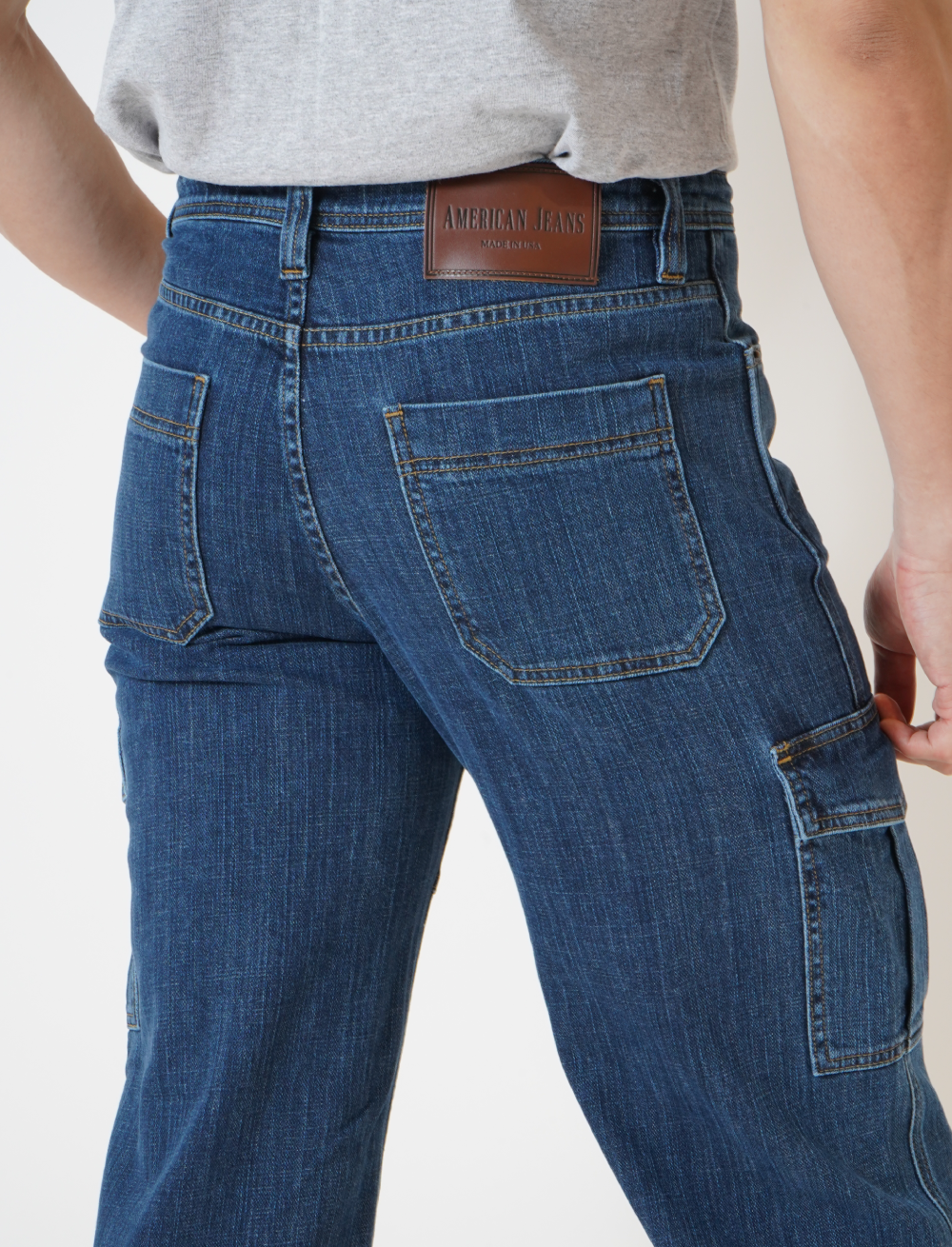 Dakota Indigo men’s Cargo Denim Jeans