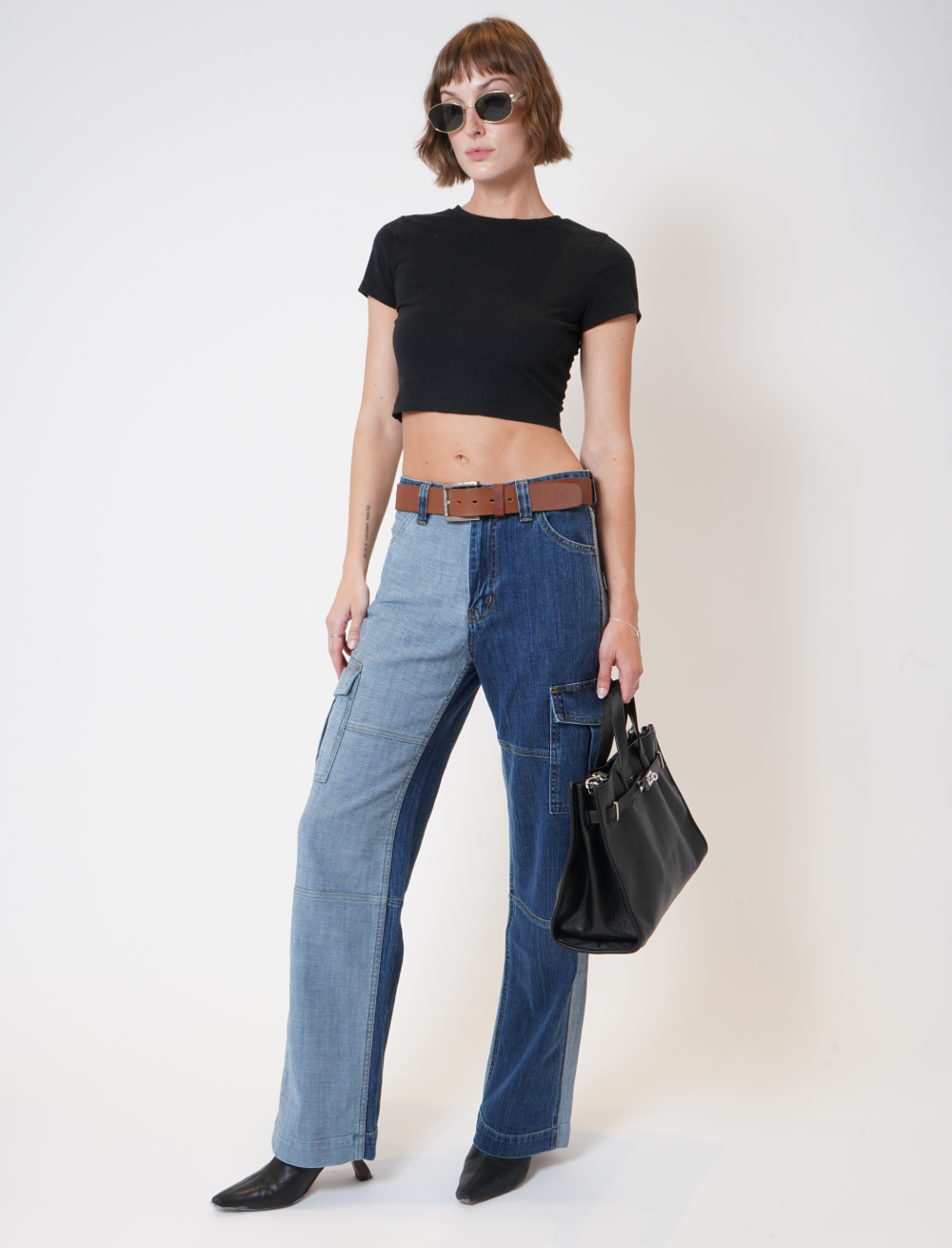 Two Tone women’s Cargo denim jeans