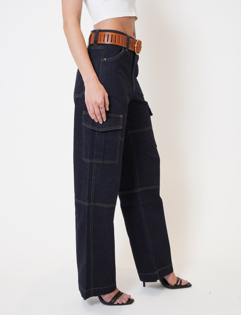 Hudson Midnight women’s Cargo denim jeans