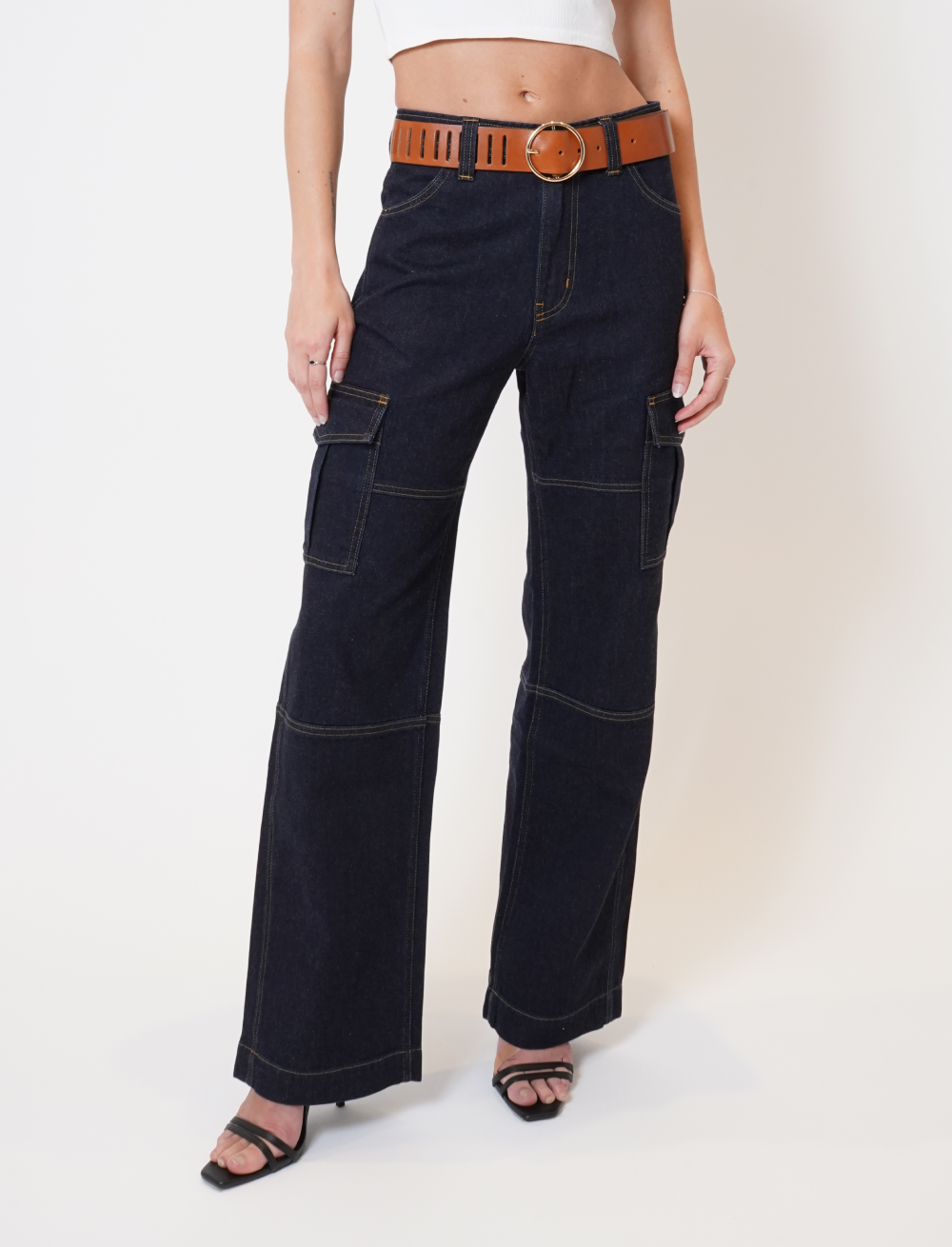 Hudson Midnight women’s Cargo denim jeans
