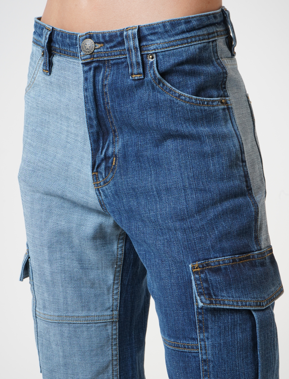 Two Tone women’s Cargo denim jeans